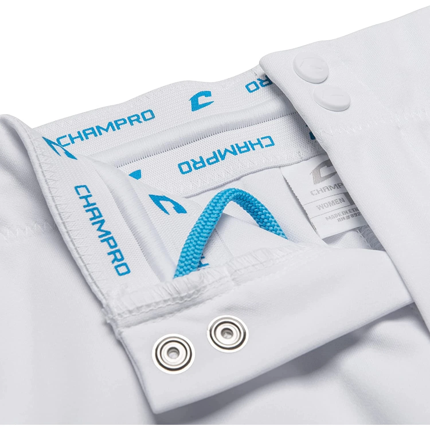 Champro Fireball Womens Fastpitch Softball Knickers W/ Reinforced Double-Ply Knee (White) - Image 7