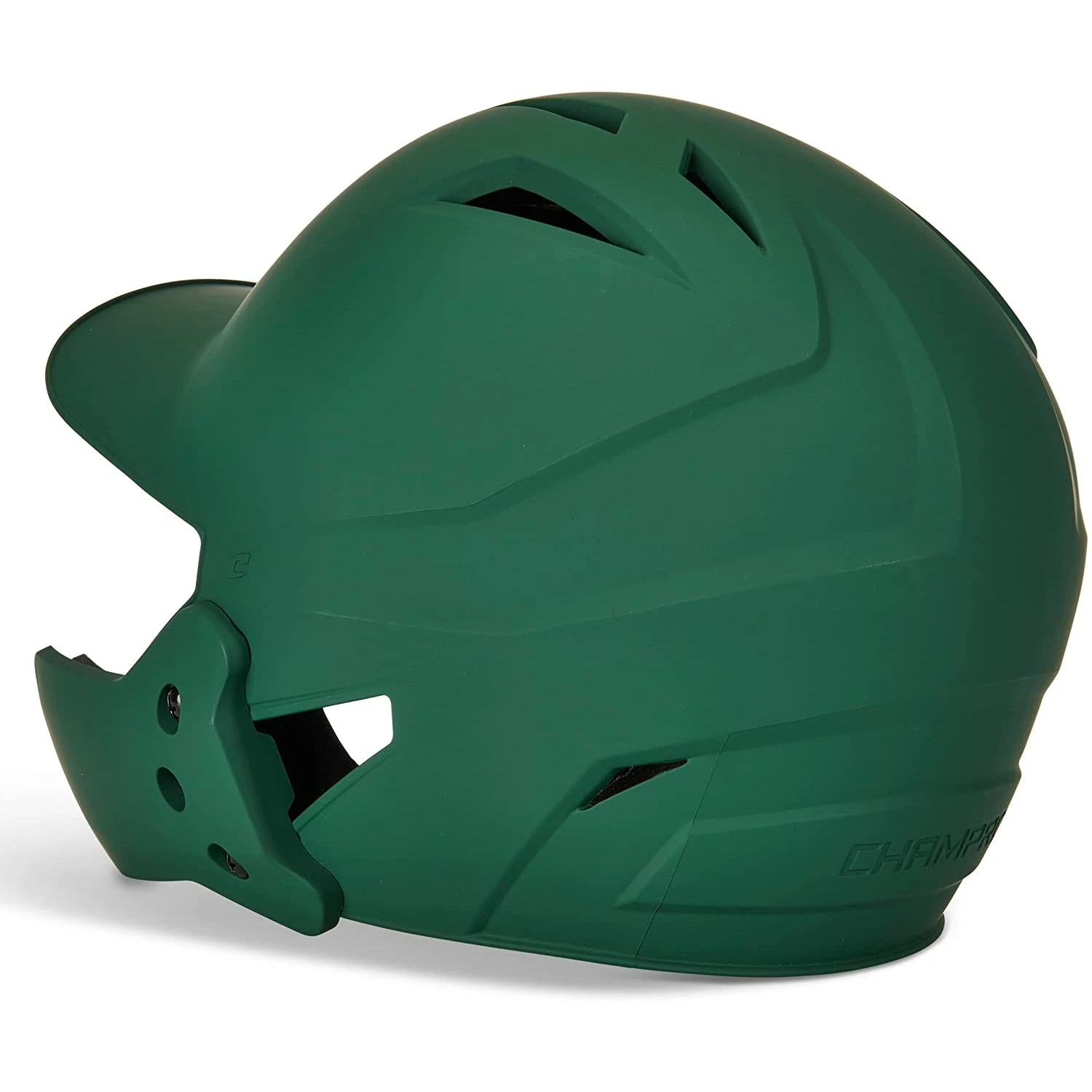 Champro HX Gamer Plus Baseball Batting Helmet Universal Jaw Guard Forest (Green) - Image 4