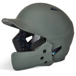Champro HX Gamer Plus Baseball Batting Helmet Universal Jaw Guard Junior (Graphite)