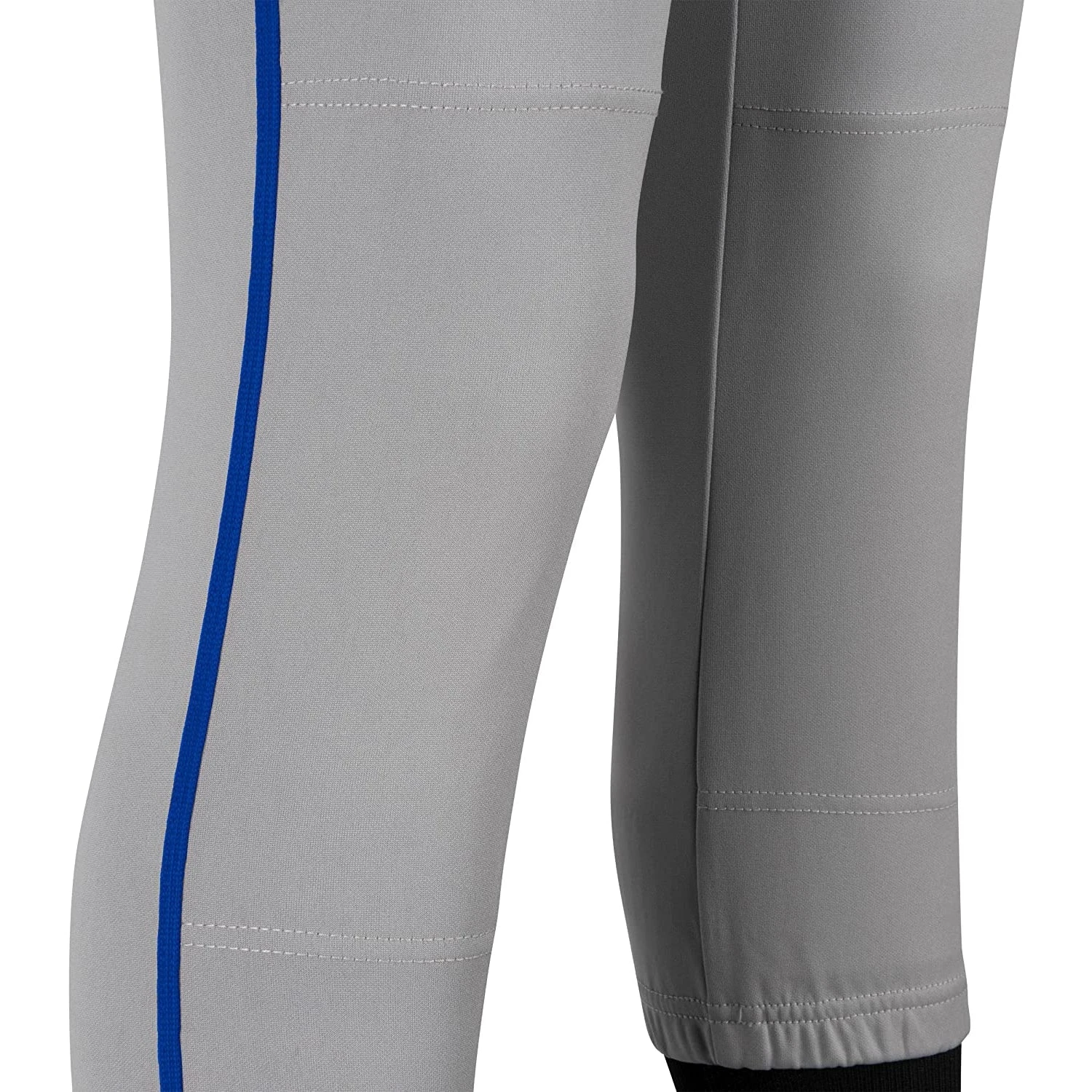 Champro Tournament Traditional Low Rise Girls Fastpitch Softball Pants W/ Braid (Gray/Royal) - Image 4