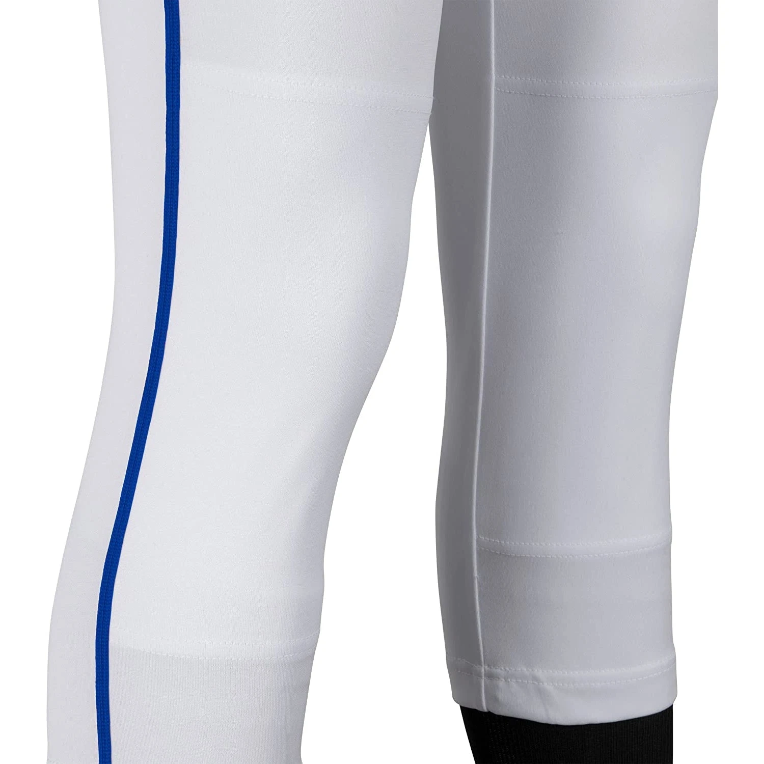 Champro Tournament Traditional Low Rise Womens Fastpitch Pants W/ Braid (White/Royal) - Image 4