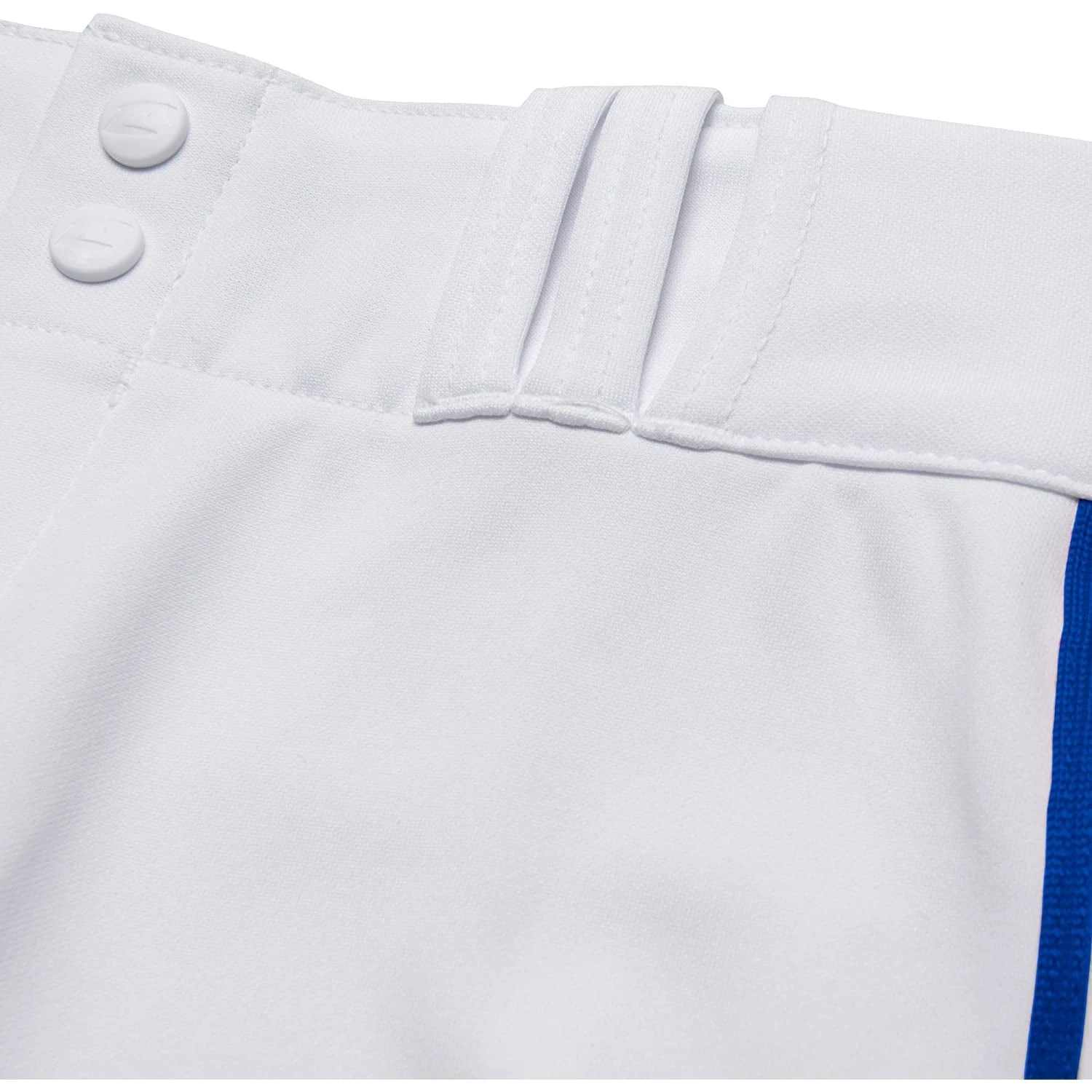 Champro Tournament Traditional Low Rise Womens Fastpitch Pants W/ Braid (White/Royal) - Image 6