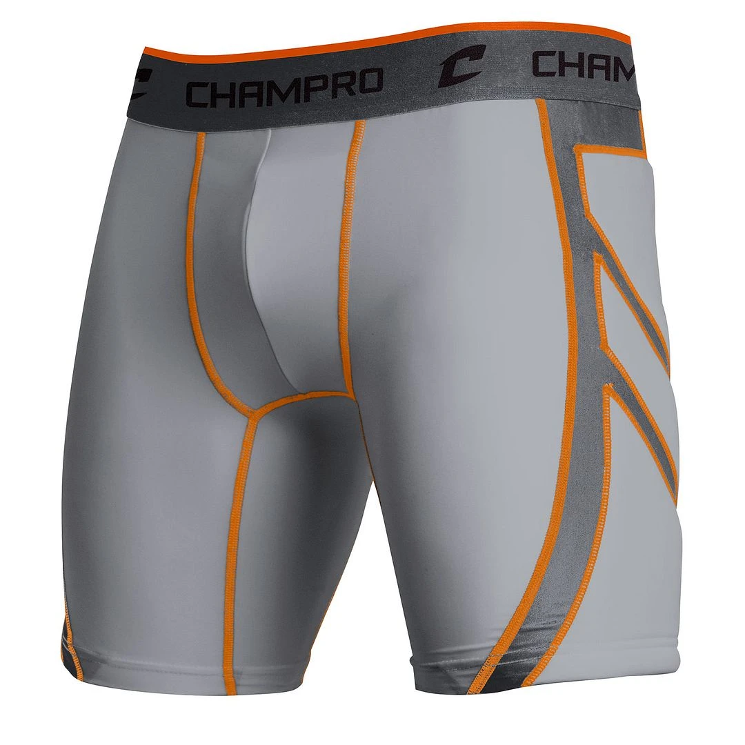 Champro Wind-Up Youth Boy's Baseball Compression Sliding Shorts (Gray)
