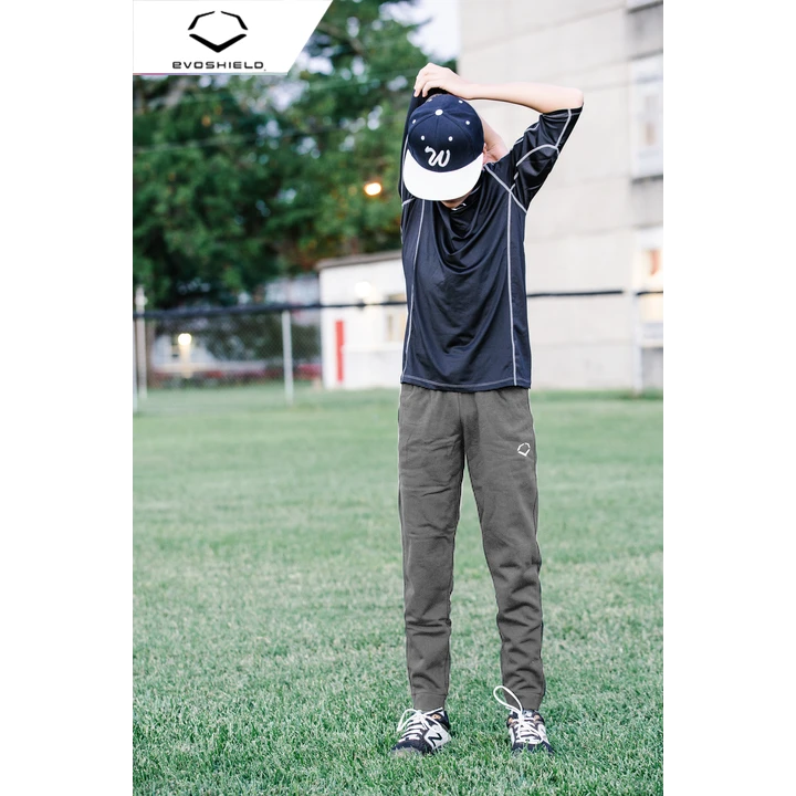 EvoShield Pro Team Baseball Adult Men's Fleece Jogger Sweatpants (Grey) - Image 4