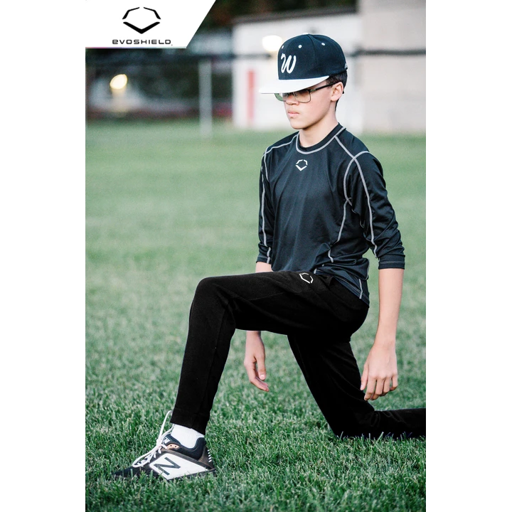 EvoShield Pro Team Baseball Youth Boy's Fleece Jogger Sweatpants (Black) - Image 4
