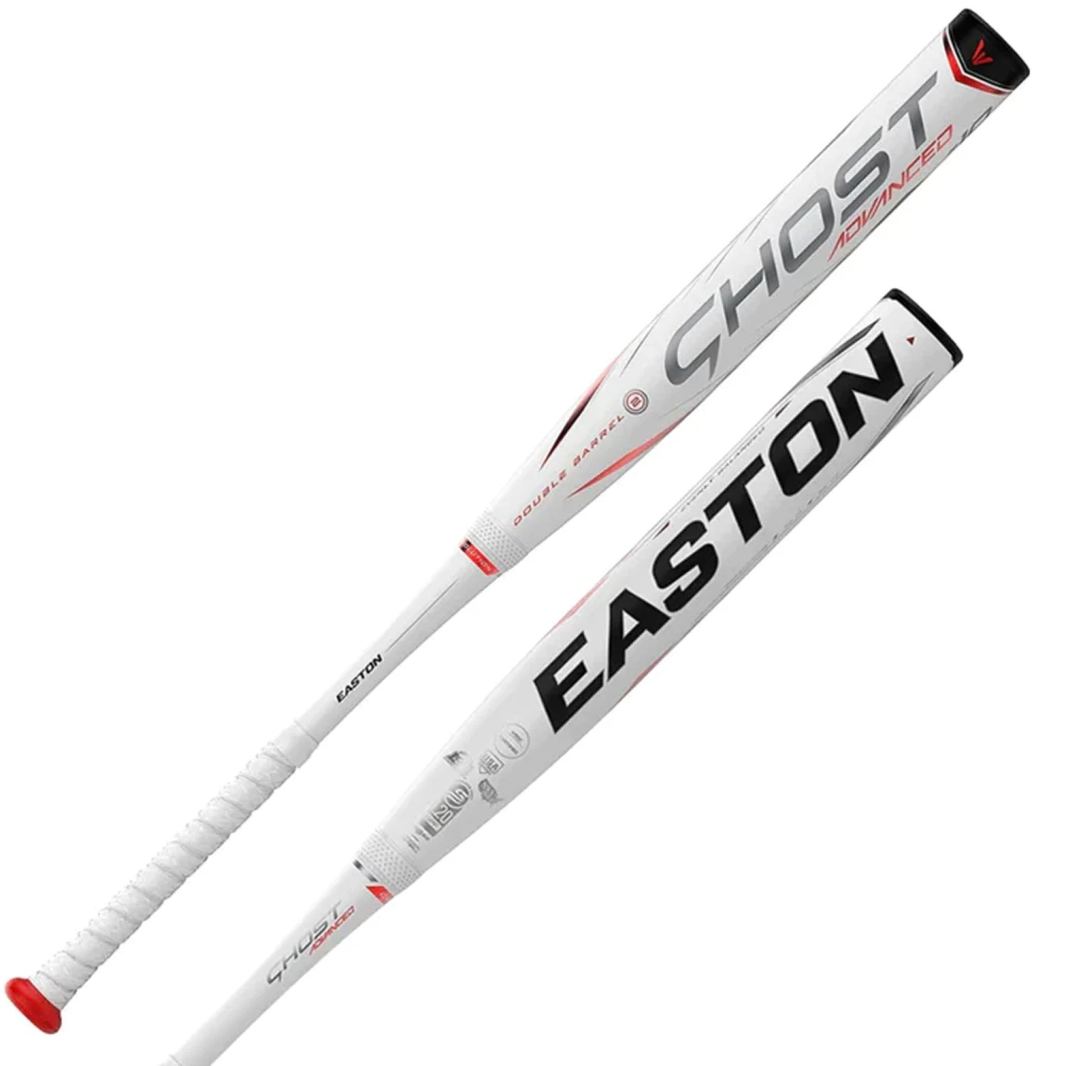 Easton Ghost 2022 Advanced Approved For All Fields 2 1/4" Fastpitch Softball Bat Drop (White / Red)