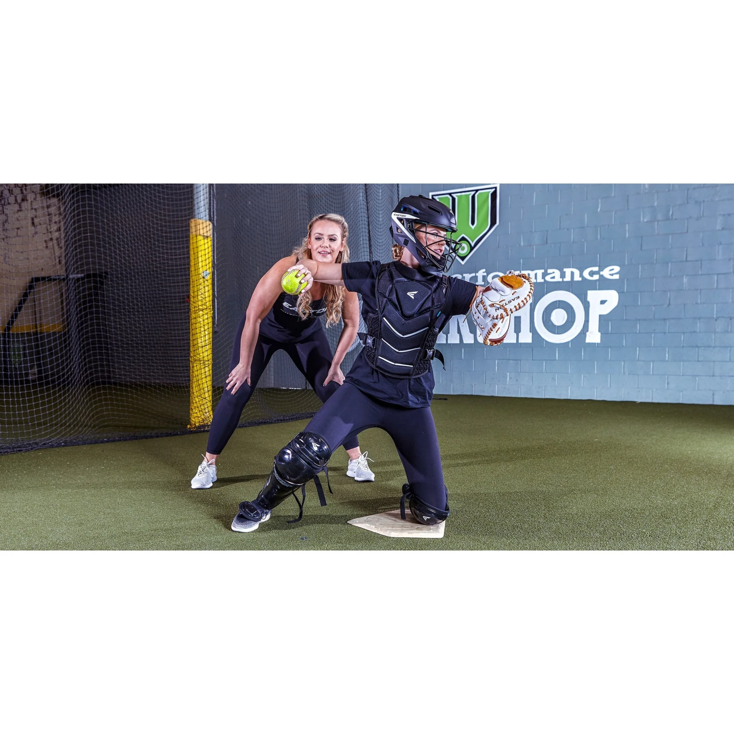 Easton Jen Schro The Very Best Fastpitch Softball Catchers Chest Protector, Large 17" (Royal) - Image 7