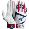 Easton Gametime Adult Batting Gloves White / Navy / Red