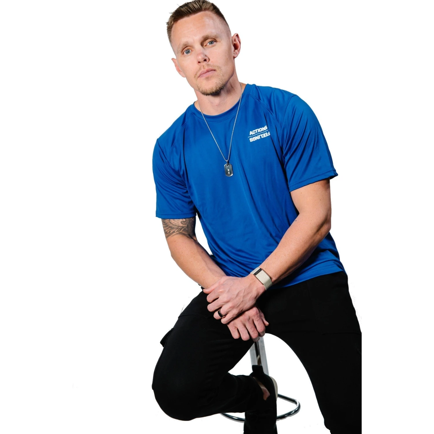 Guardian Baseball Brandon Guyer Mindset Performance Line Actions Over Feelings Athletic Shirt (Royal)