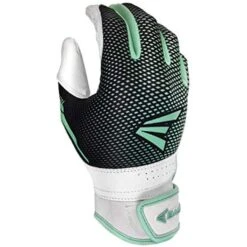 EASTON HYPERLITE Series Fastpitch Softball Batting Gloves (White/Mint)