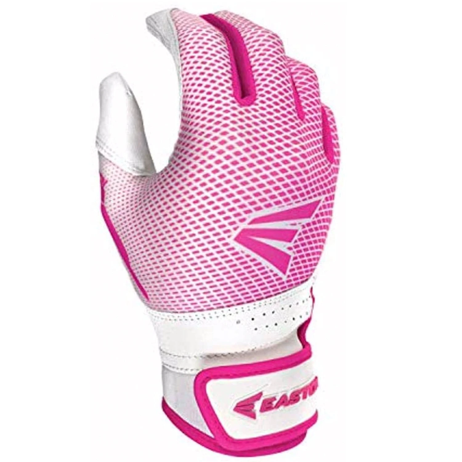 EASTON HYPERLITE Series Fastpitch Softball Batting Gloves (White/Pink)