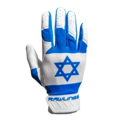Guardian Baseball X Rawlings 5150 Limited Edition Israel Flag Baseball Batting Gloves Adult Sizes (Royal/White)