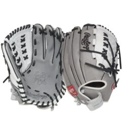 Rawlings Heart Of The Hide 12.5" Fastpitch Softball Youth Glove Left Hand Throw (Grey/White/Black)