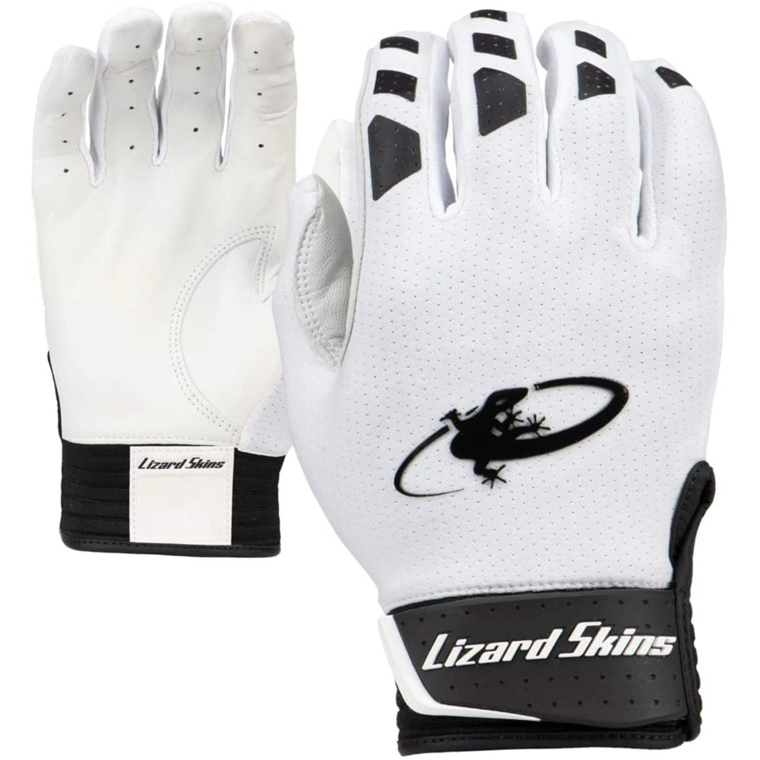 Lizard Skins Komodo V2 Batting Glove (White/Grey) - Image 2