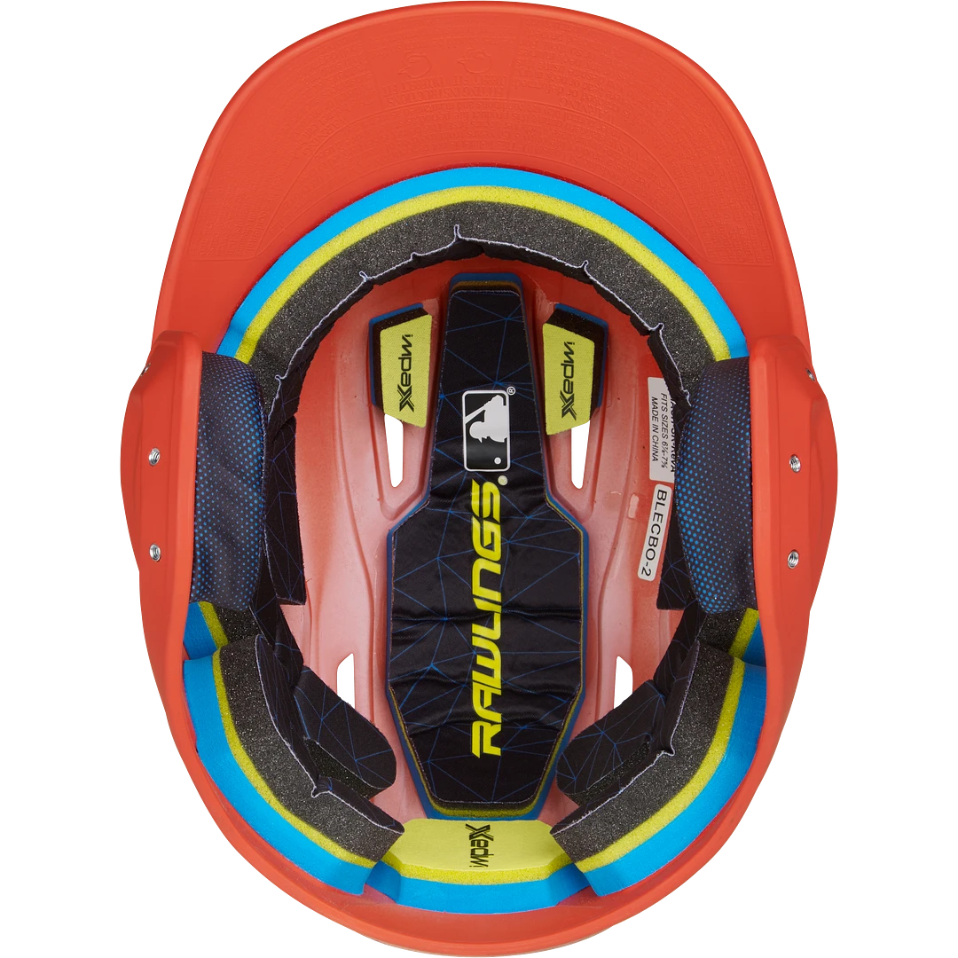 Rawlings MACH Series Matte Baseball Batting Helmet (Orange) - Image 6