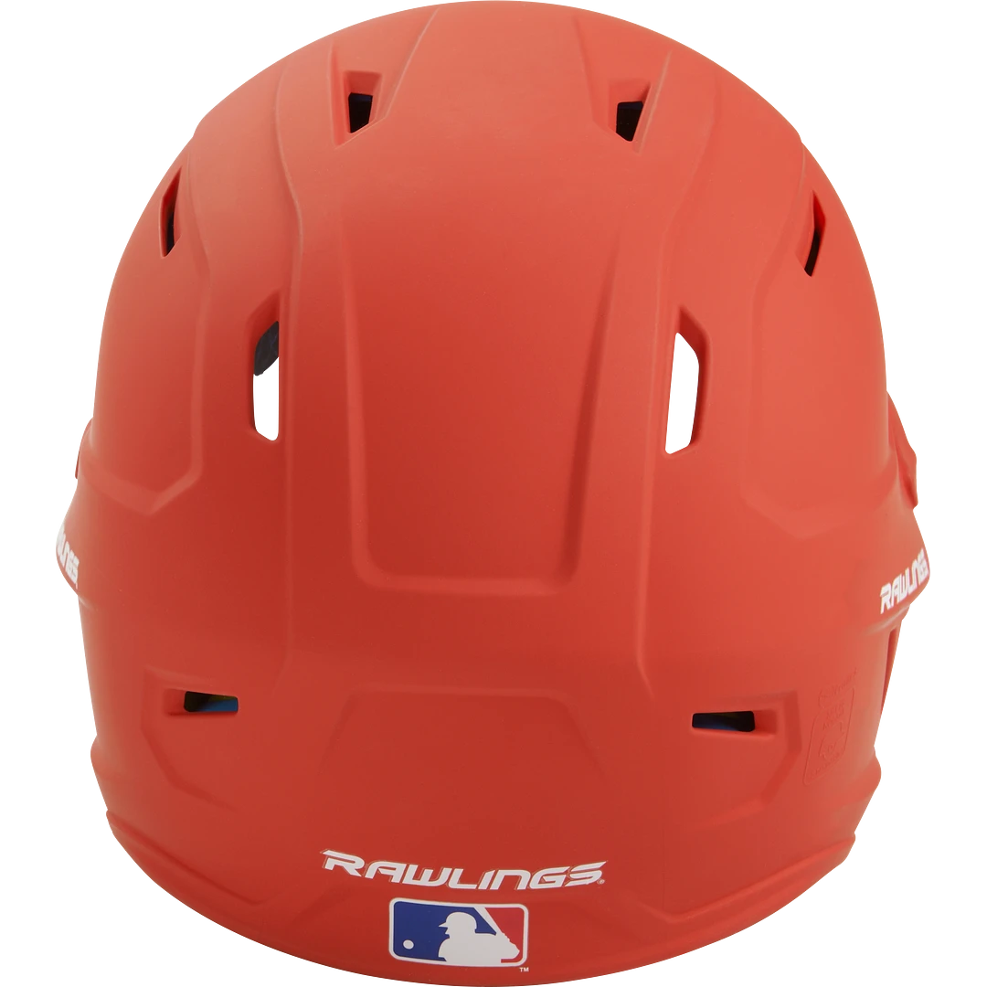 Rawlings MACH Series Matte Baseball Batting Helmet (Orange) - Image 4