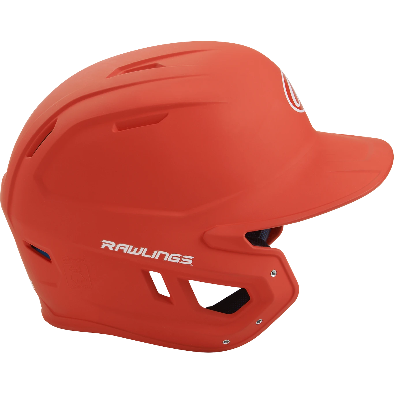Rawlings MACH Series Matte Baseball Batting Helmet (Orange) - Image 5