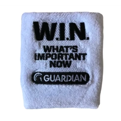 Guardian Baseball Brandon Guyer Mindset Series WIN Wrist Bands Terry Cloth (White)