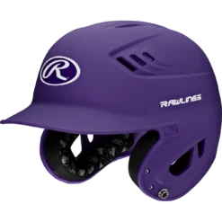 Rawlings R16 Velo Series Matte Baseball Batting Helmet (Purple)