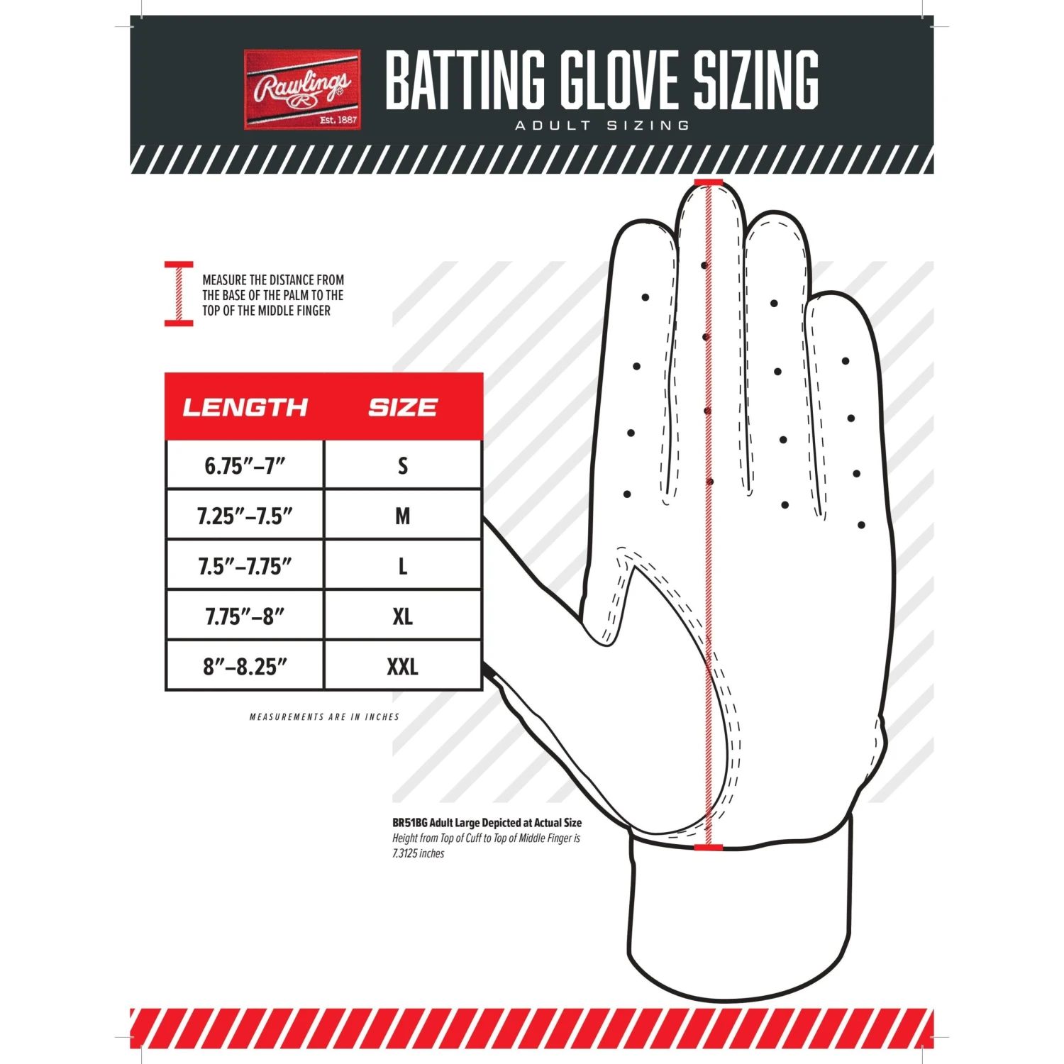 Rawlings Workhorse Baseball Batting Gloves (Royal) - Image 4