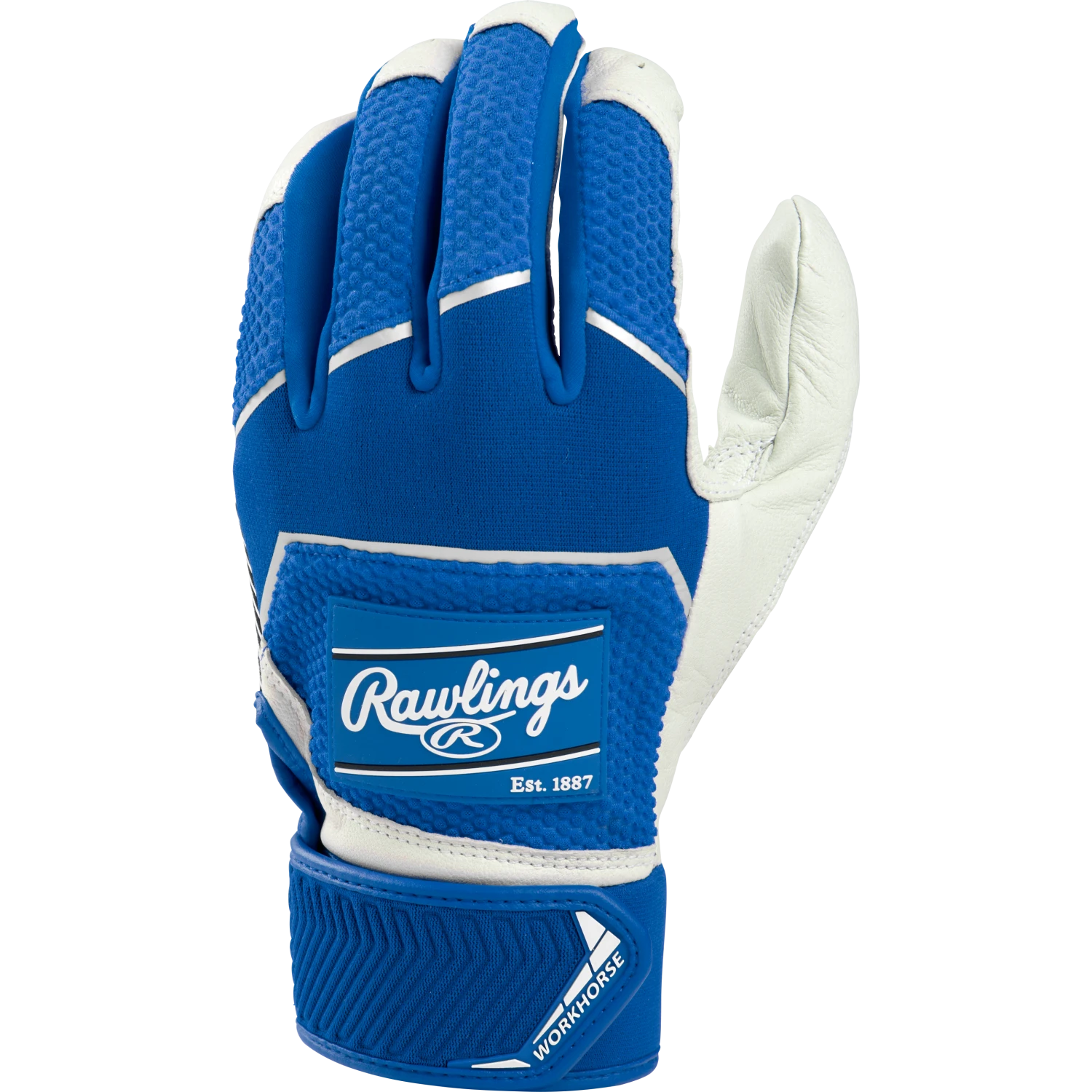 Rawlings Workhorse Baseball Batting Gloves (Royal) - Image 2
