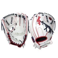 Rawlings Liberty Advanced 12" One Piece Solid Web Fastpitch Softball Glove (White/Red/Navy)