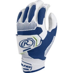 Rawlings Workhorse Pro Women's Double Strap Fatspitch Softball Impax Batting Gloves (Navy)