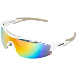 Rawlings Adult Shield Baseball Sunglasses Lightweight Sports Sun Glasses For Running, Softball, Rowing, Cycling (White/Gray)