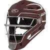 Rawlings Velo 2.0 Series 2-Tone Matte Finish Catchers Helmet Junior Youth Size (Cardinal/White)