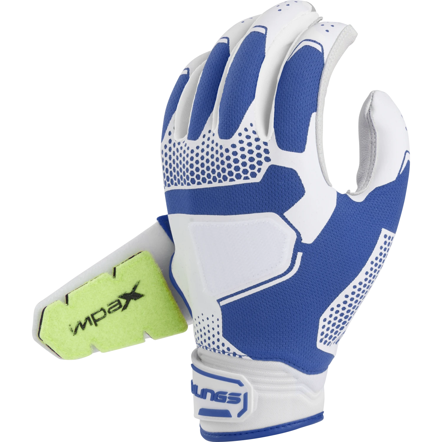 Rawlings Workhorse Pro Women's Double Strap Fatspitch Softball Impax Batting Gloves (Royal) - Image 4