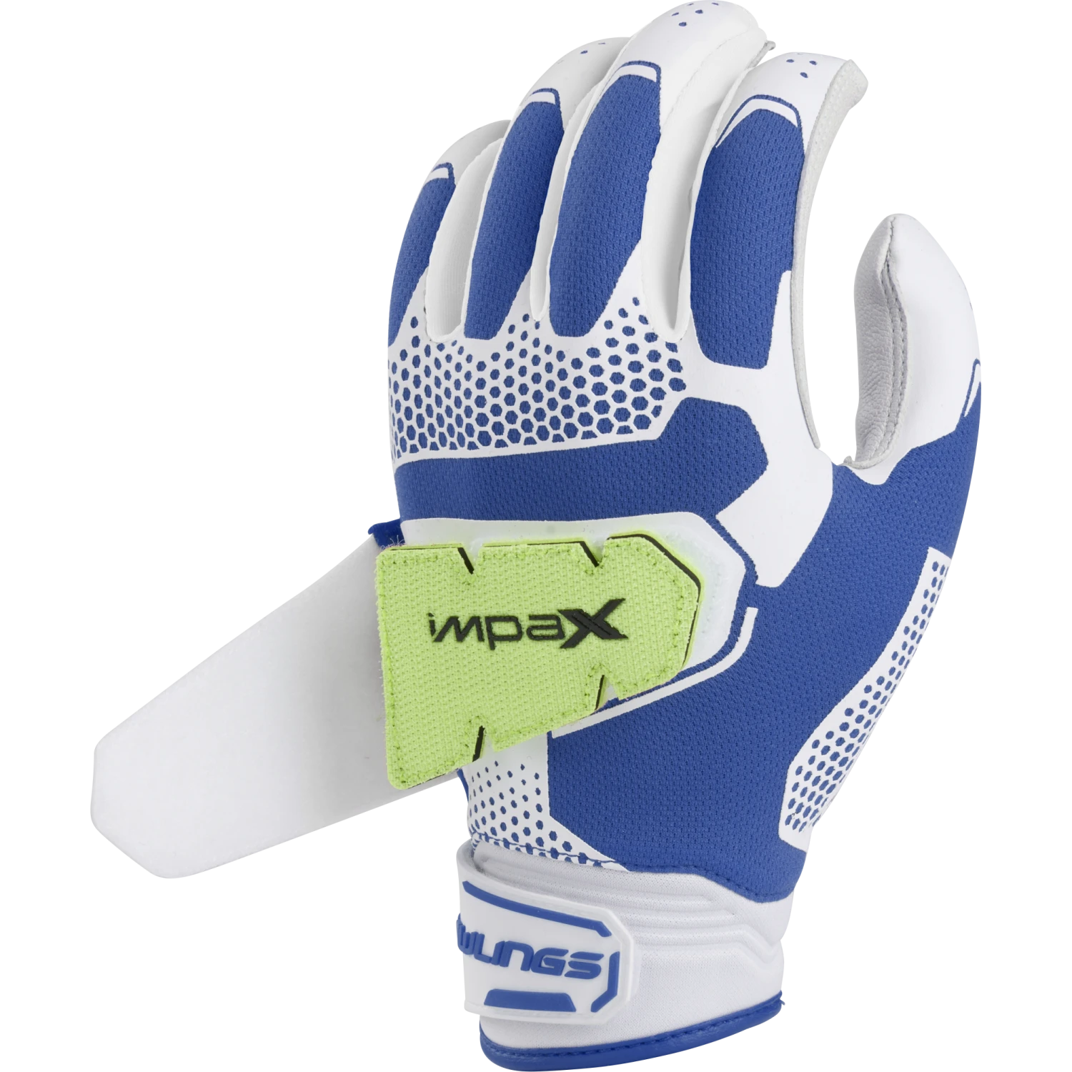Rawlings Workhorse Pro Women's Double Strap Fatspitch Softball Impax Batting Gloves (Royal) - Image 3