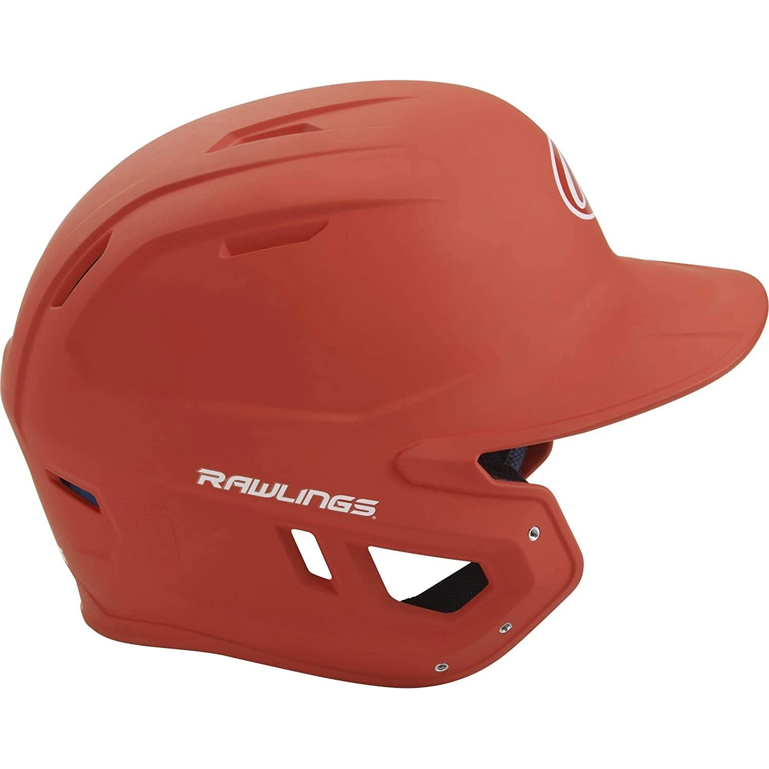Rawlings Mach Matte Baseball Batting Helmet Junior & Senior Adult Size (Burnt Orange) - Image 4