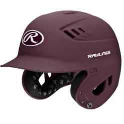 Rawlings R16 Velo Series Matte Baseball Batting Helmet (Maroon)