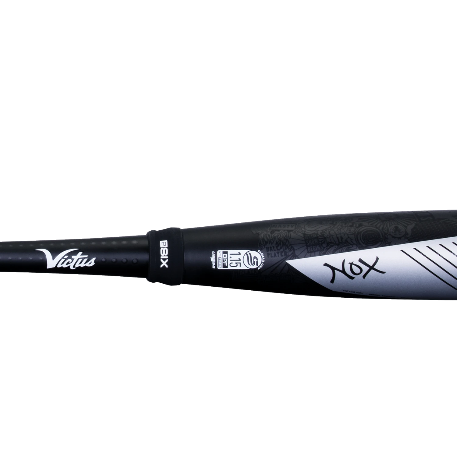 Victus Nox Two Piece Hybrid USSSA 2 3/4" Baseball Bat -8, (Black/Silver) - Image 6