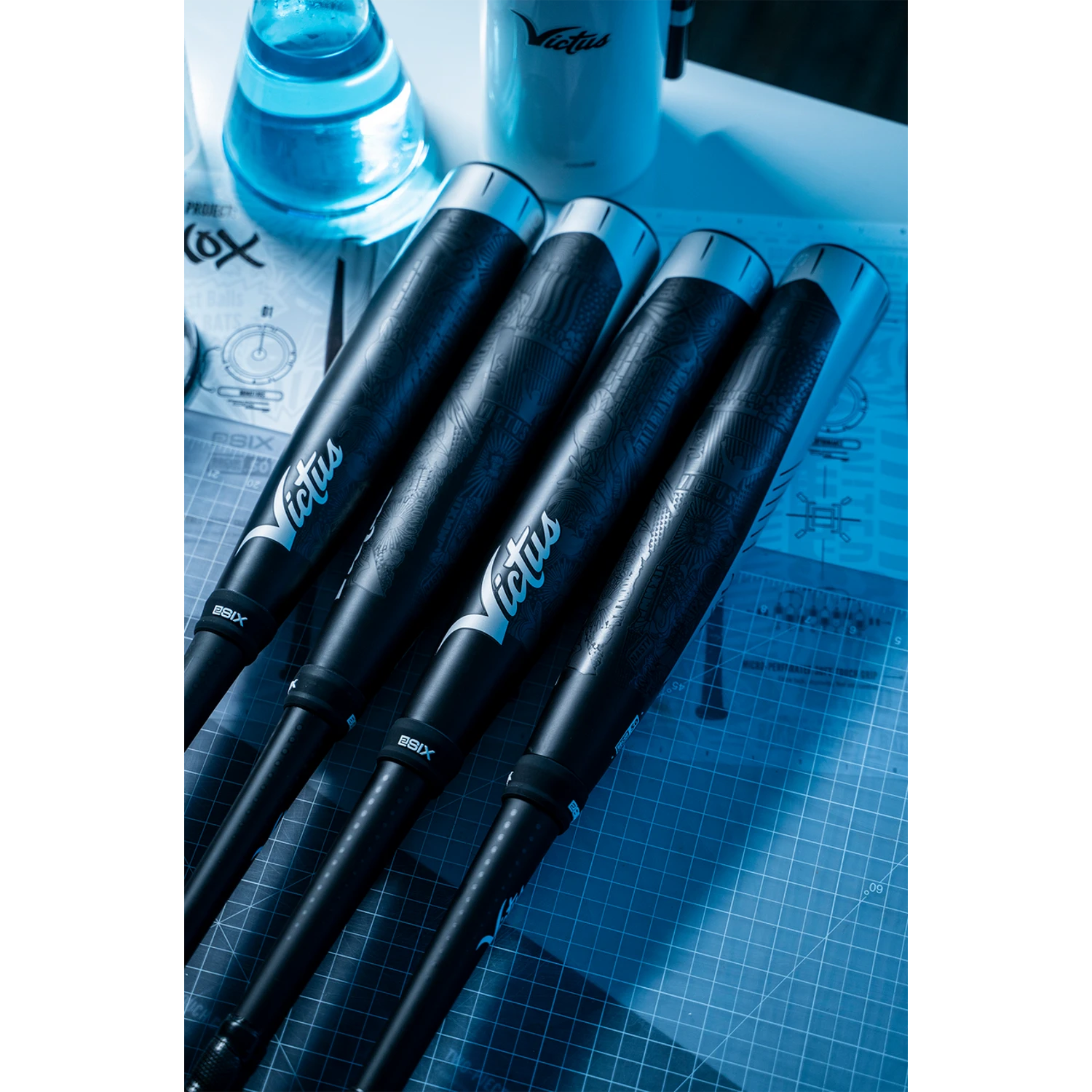 Victus Nox Two Piece Hybrid USSSA 2 3/4" Baseball Bat -8, (Black/Silver) - Image 10