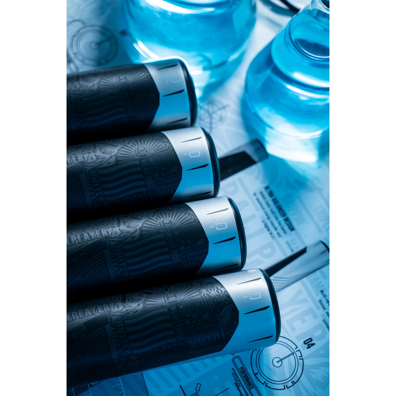 Victus Nox Two Piece Hybrid USSSA 2 3/4" Baseball Bat -8, (Black/Silver) - Image 9