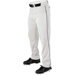 Wilson Men's Adult Baseball Pants Relaxed Fit With Piping (White/Royal)