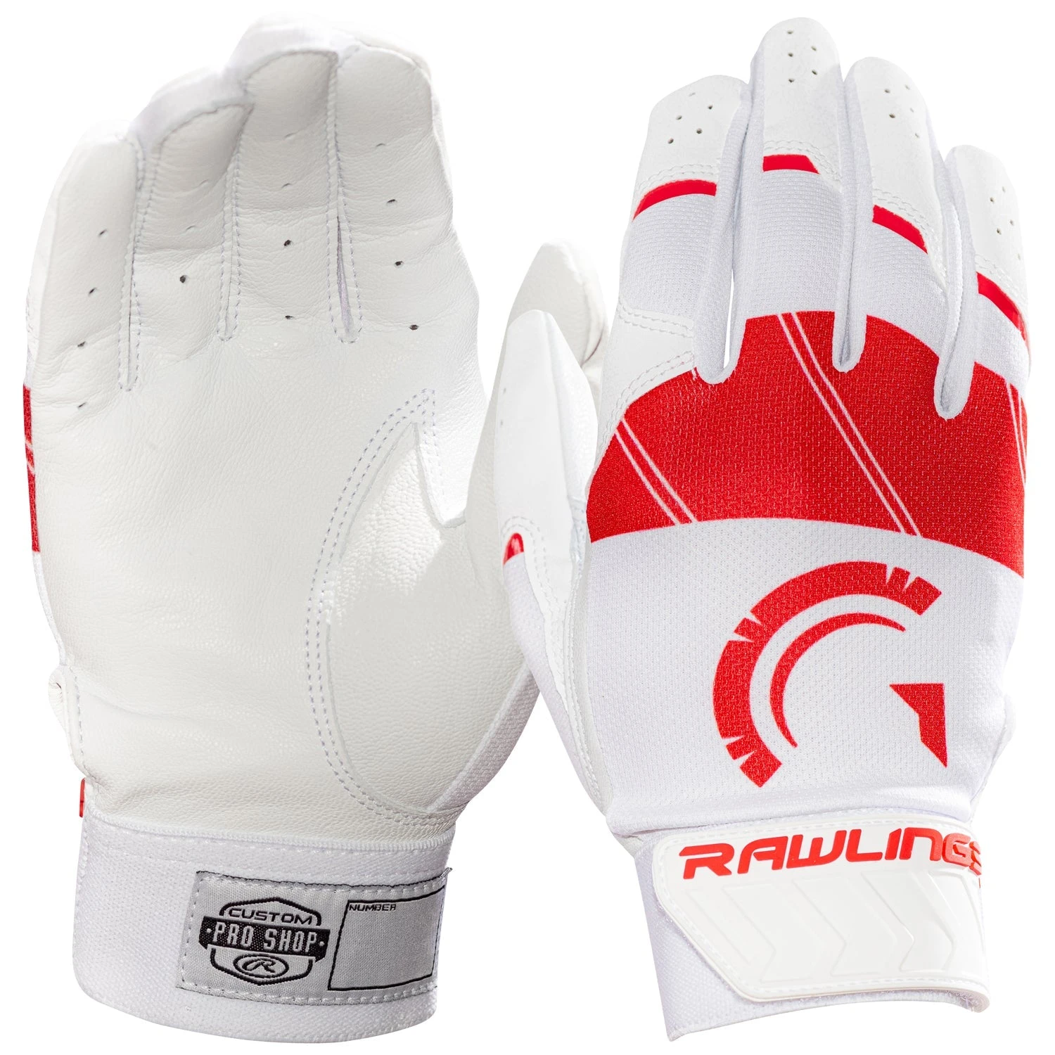 Guardian Baseball X Rawlings 5150 Baseball Batting Gloves Leather Flexfit (Red/White)